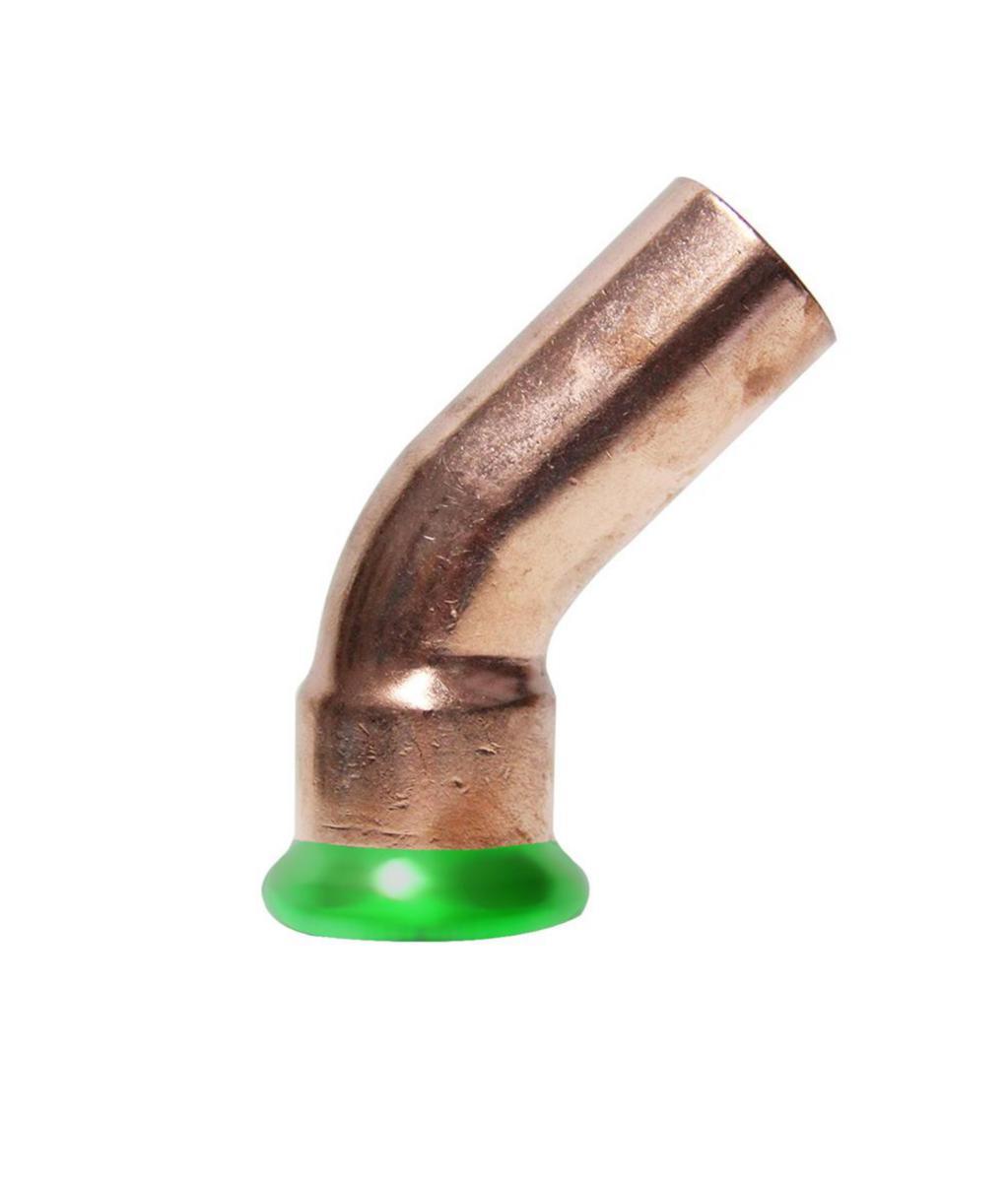 Bend 45° with 1 socket Type M Copper, a-collection - 54 ELBOW 45° W. PLAIN END CU M A-PRESS