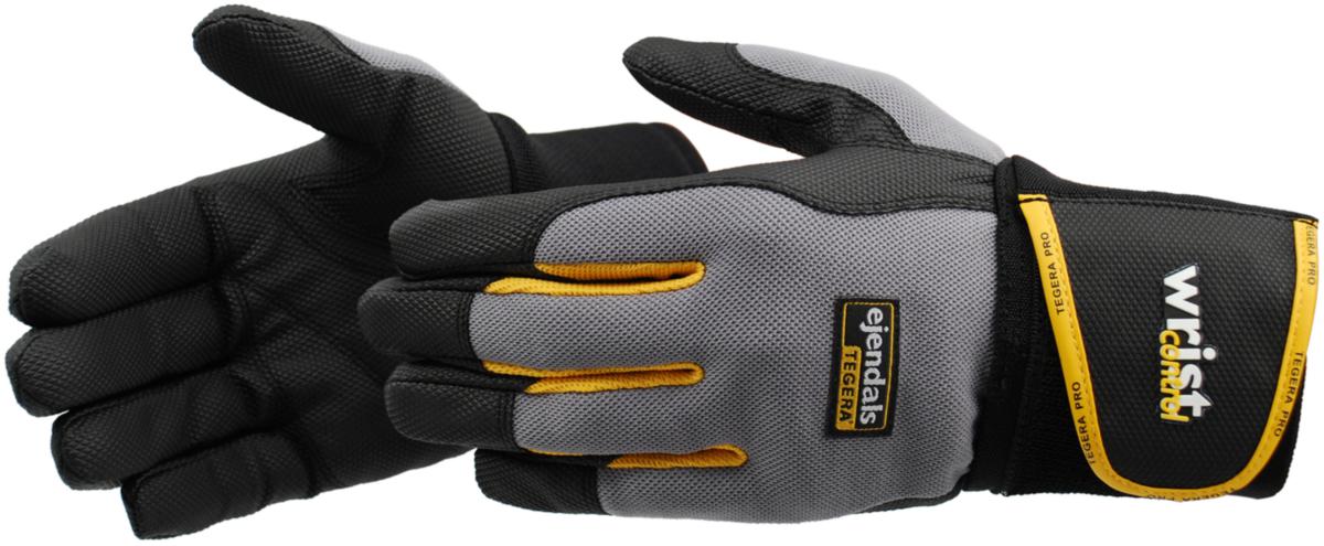 Glove tegera 9196 - GLOVE TEGERA 9196 SYNTETHIC WRIST SUPPORT GREY/BL SIZE 10