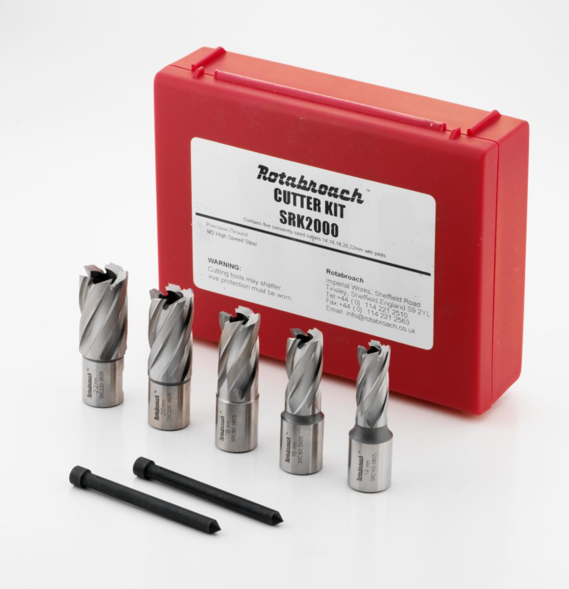 Kärnborrsats Rotabroach HSS - KÄRNBORRSATS ROTABROACH HSS 14.16.18.20.22MM L=30MM