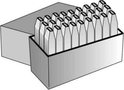 BOKSTAVSSTÄMPEL A-Z,& 6MM FÖR HÅRT STÅL