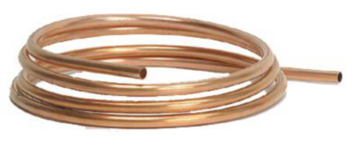 Copper pipes in coils, oil pipes - 1/4"x0.8 COPPERPIPES FOR OIL ANNEALED RING 7.6M