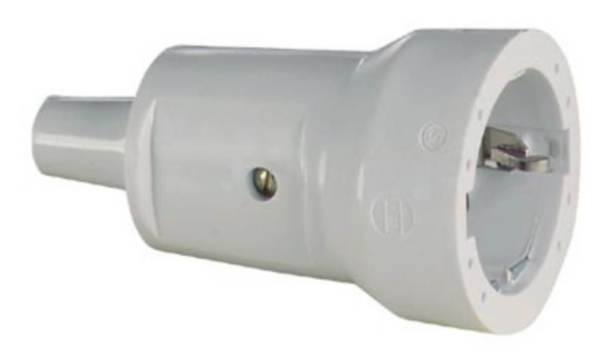 Socket outlet ground white ps 0 - grounded splice socket,...