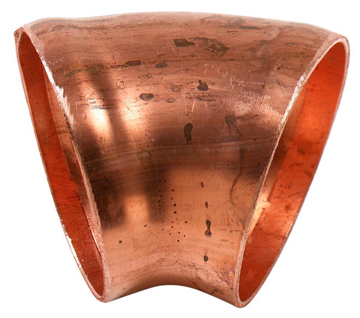 Språng KR 45° Cu med 2 muffar, för hårdlödning koppar, invändig lödning - 76x2.0 KOPPAR SPRÅNG 2 MUFFAR