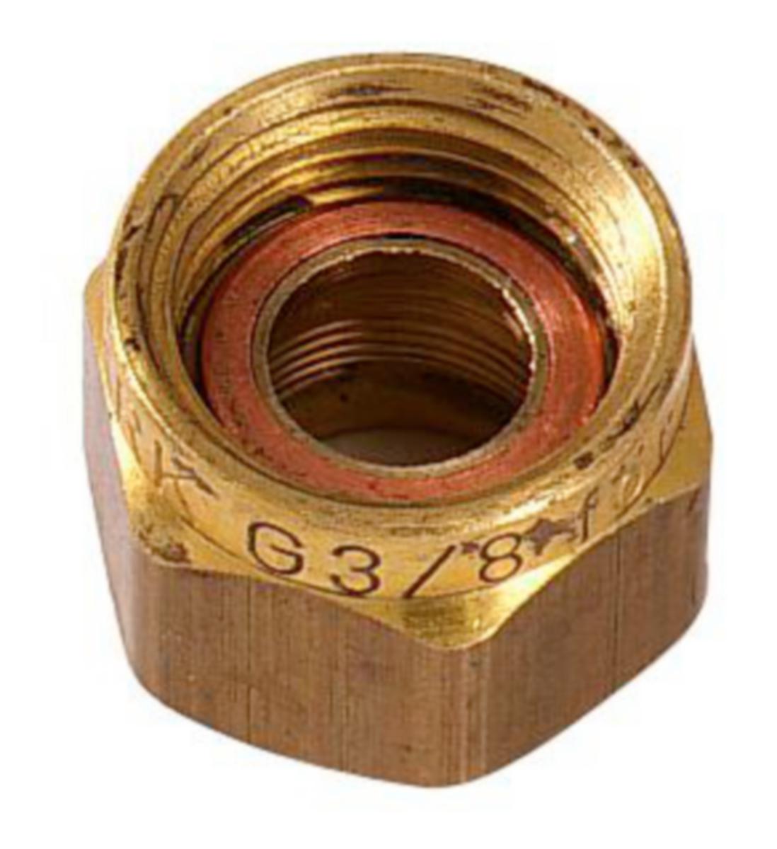 Klämringsmutter KRK 100, gul mässing för metall, EZZE - 22XG20 KLÄMRINGSMUTTER GUL KRK 100 EZZE