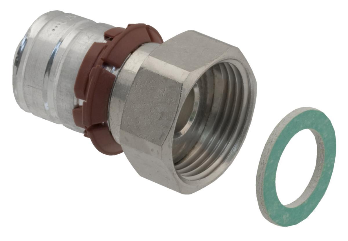 Press Coupling DR with Running Nut, Uponor - UPONOR S-PRESS ADAPTER SWIVEL NUT DR 40-G1 1/2"SN