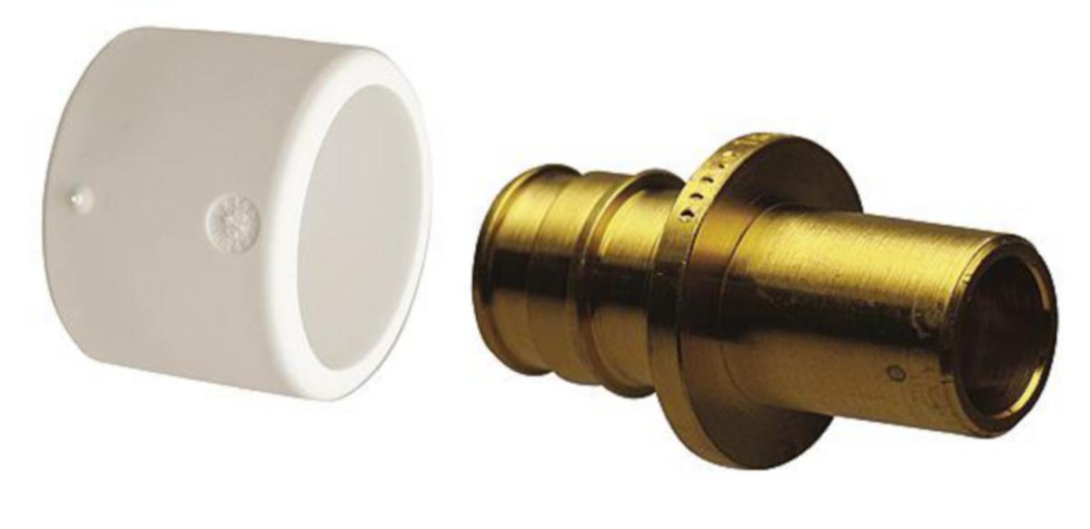 Straight radiator adapter with smooth end, Q&E DR, Uponor - UPONOR Q&E ADAPTER NKB DR 15-1 5CU L=27MM
