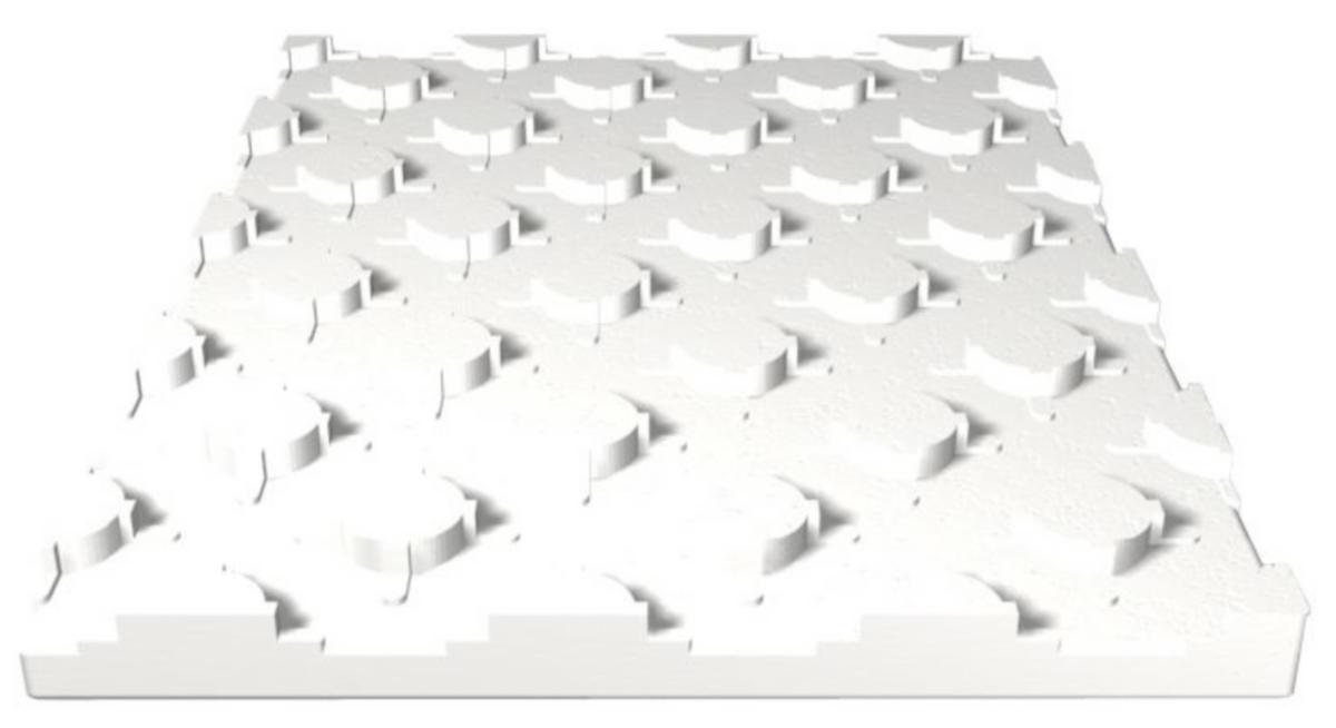 Systemskiva 30, i kartong om 10 m², för ingjutning i betong, LK - LK-SYSTEMSKIVA 30 I KARTONG OM 10M2