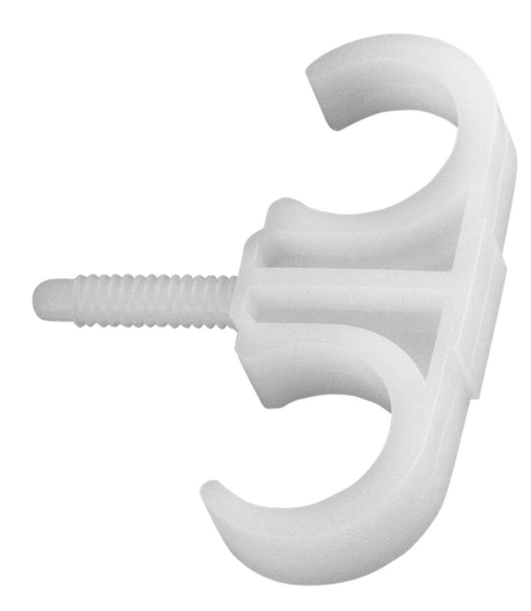 Plastklammer för plast- och kompositrör i dubbelt utförande för två rör, a-collection - PLASTPLUGG 25-30MM DUBBEL A-COLLECTION