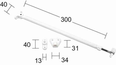 BALKONGDÖRRHÅLLARE HABO 231 300MM VIT SB