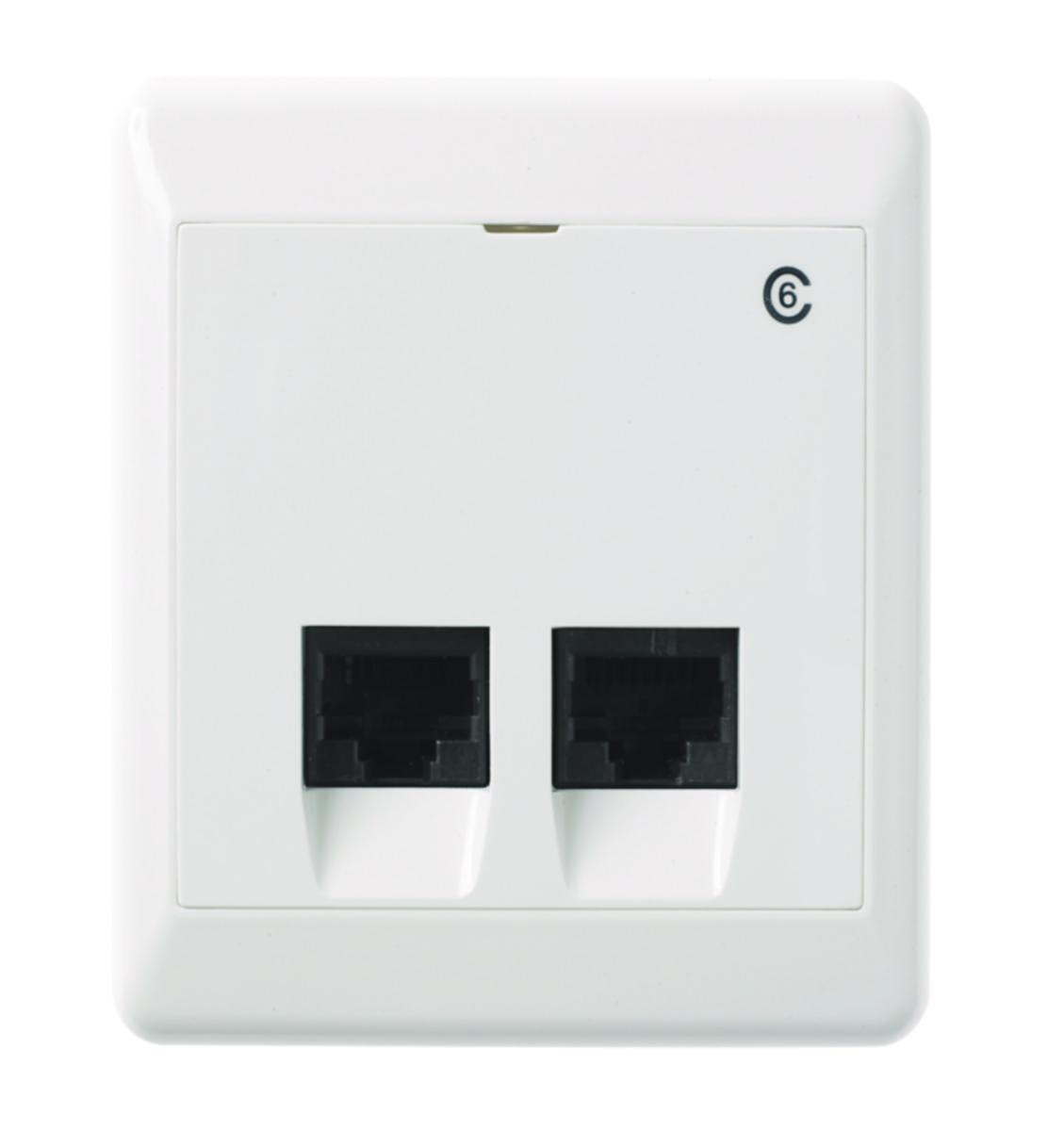 Modular socket surface mounted LSA UTP C6 - RS16/MOD S 2X8 CAT6 UTP PW 4550