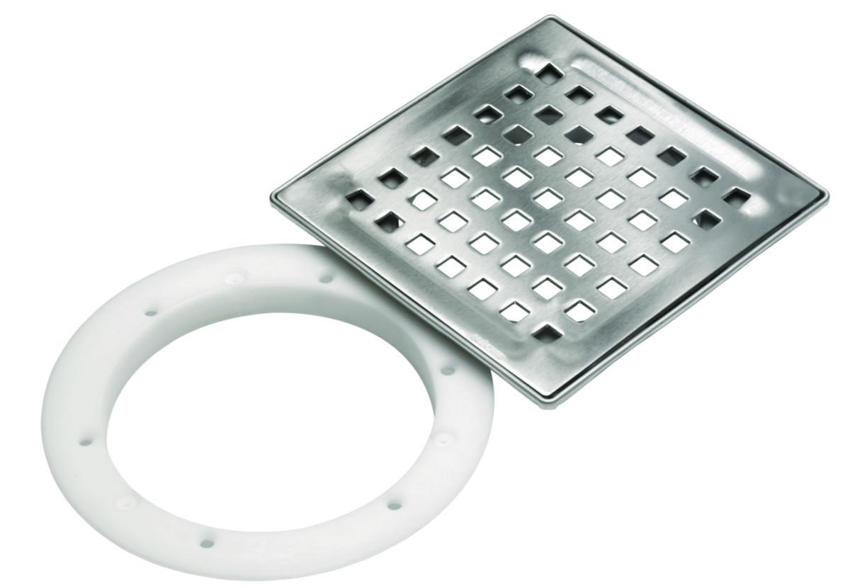 Montageset Vienna för betong/klinkergolv 140x140 mm till golvbrunnar Drain, Blücher - BLÜCHER MONTAGESET K150-VU VIENNA 150x150 U SKRUV RFR