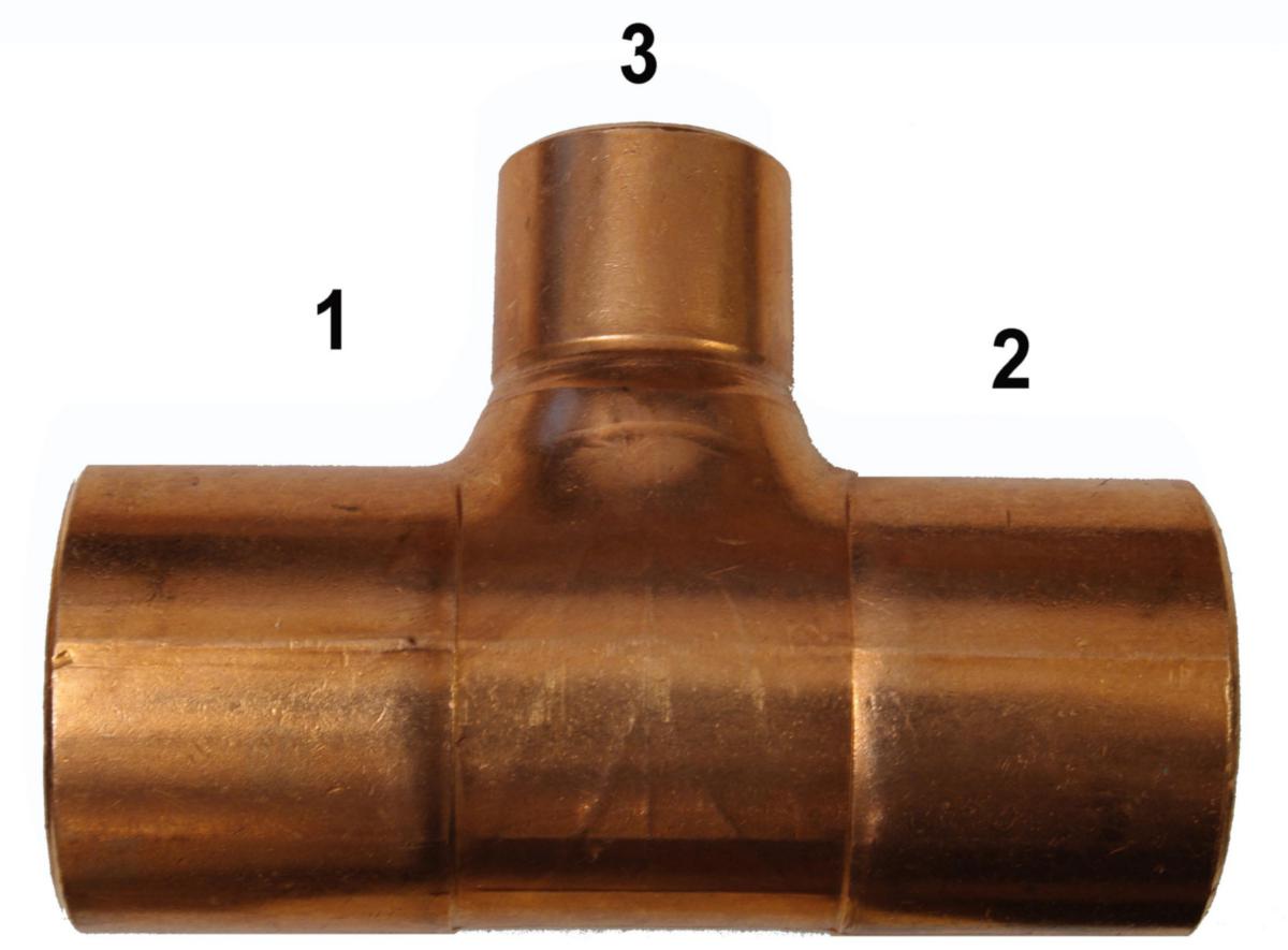 Reducerande T-rör T22 3 x rör - T-RÖR 1/2 1/2 1/4 3 X RÖR T22-84