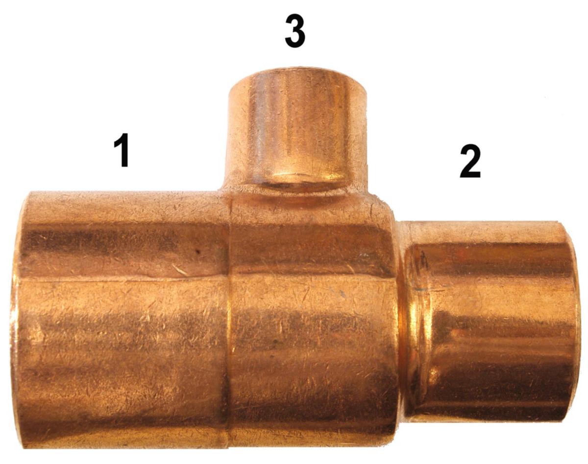 Reducerande T-rör T24 3 x rör - T-RÖR 1/2 3/8 3/8 3 X RÖR T24-86 9611