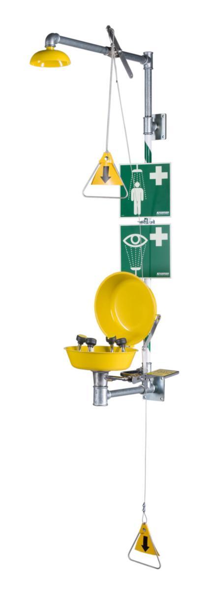 Kombinationsdusch nöd-ögon Krusman 3889, väggmodell - KRUSMAN 3889 KOMB.NÖD&ÖGON DU VÄGGMOD, M.LOCK, 90+28L/MIN