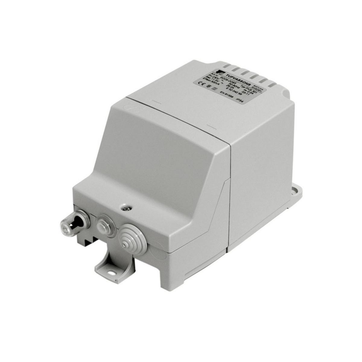 Isolationstransformator klass II för fast montage 230V-110V - TRANSFORMATOR PVM301 230/110VM FAST/SKRUV MONTAGE 300VA IP54