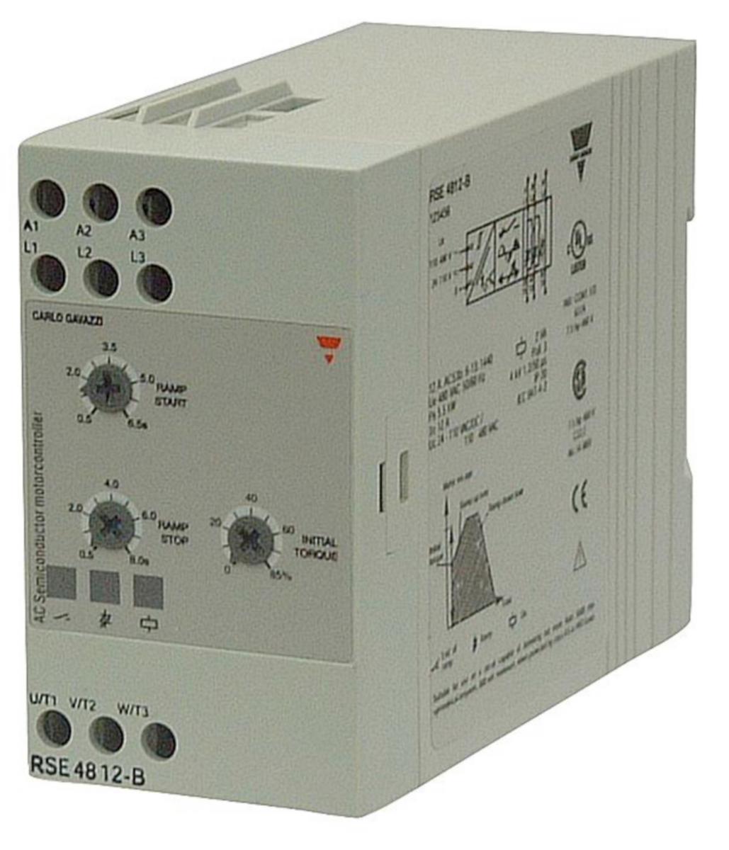 Mjukstarter, RSE mjukstart och -stopp - MJUKSTARTARE 3x400VAC/12A RSE4012-B