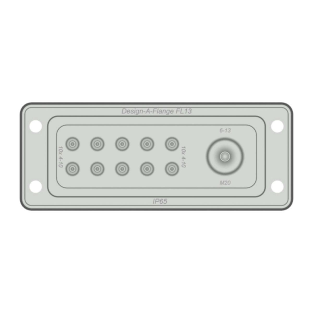 Flänsar förkonfigurerade FL13, Rutab - FL13 KONFIG 1 GRÅ