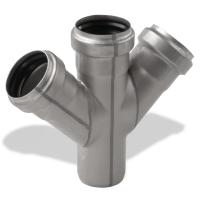 Grenrör dubbelt 45°AISI 316