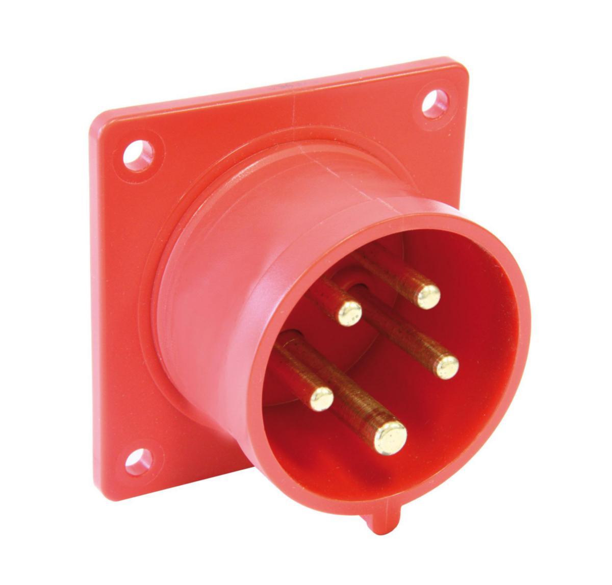 Panel intake Basic type II with straight attaching plate 16A - FLANGED PLUG STRAIGHT II 16A II 416–6 S