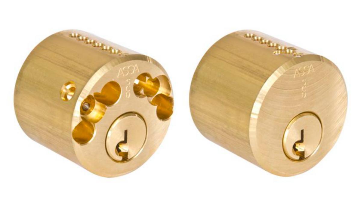 Cylinder ASSA 1212 - CYLINDER ASSA 1212 INCL.3 KEYS CLEAR ROUND 7 PINS GDS/SB