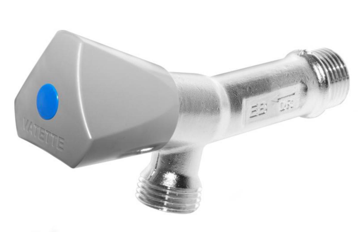 Tappventil Vatette lång, Gustavsberg - GBG TAPPVENTIL R15 BV MED PLANADAPTER,EXKL SLANGKOPPL.