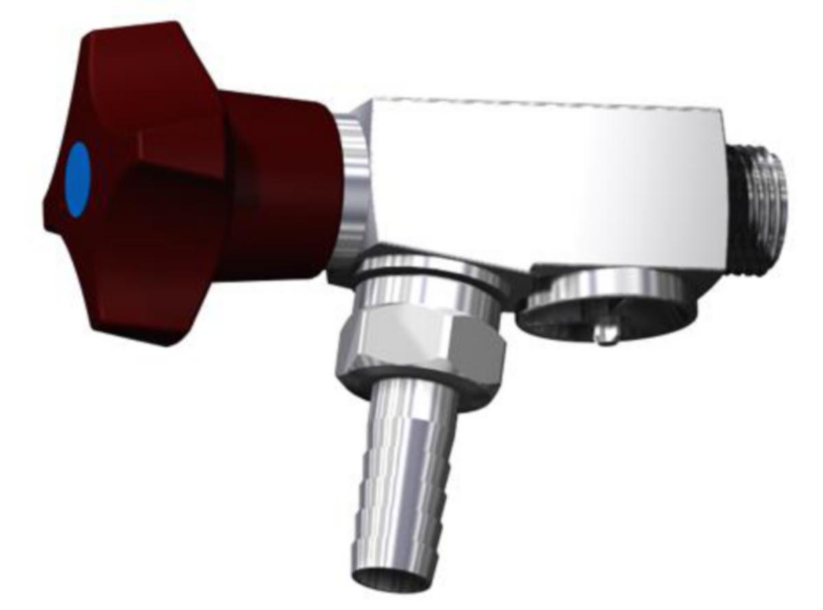 Tappventil för vägg lokaltyp II, Durgo - DURGO    15 BLÅ TAPPVENTIL M SLANGK  F VÄGG ÅTERSUGSSK