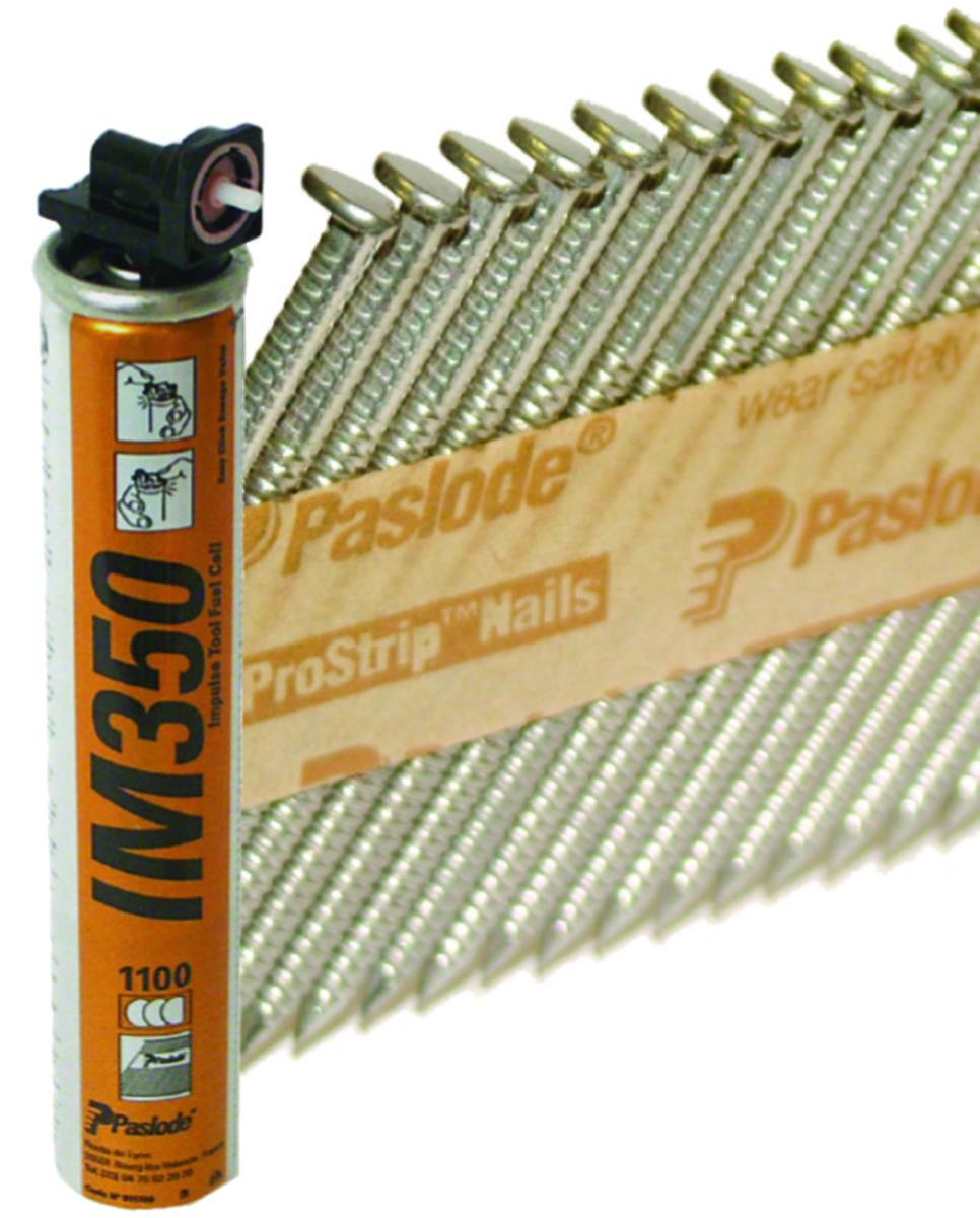 Maskinspik Paslode IM350 slät spik - MASKINSPIK RVFZ SLÄT 90X3.1 2200/FRP+2 BC IM350/90 EN14592