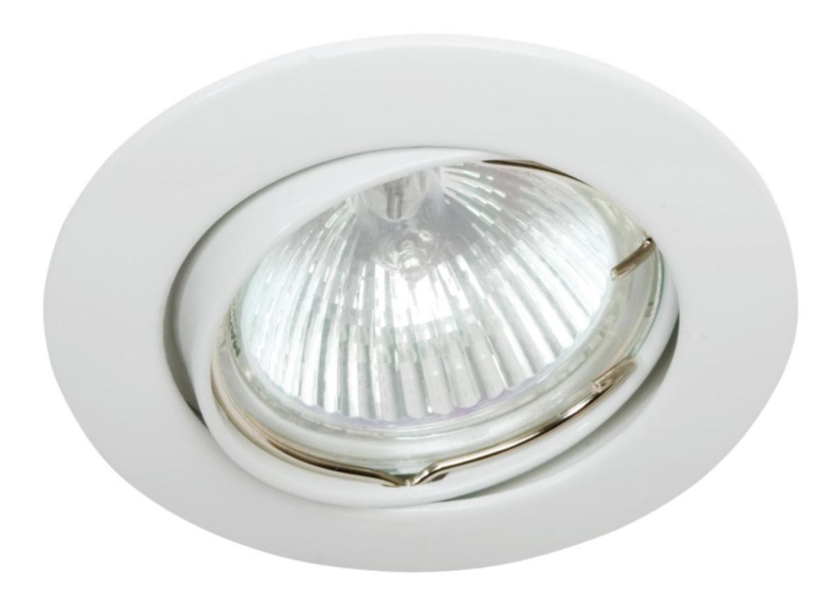 Downlight 230V 50W IP44, adjustable protection glass excluding light source, a-collection - DOWNL IP44 230V WHITE A-COLLECTION GU10 MAX 50W