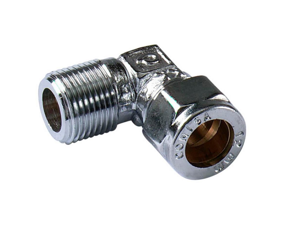 Vinkelkoppling 90°, A 802, förkromade, a-collection - 12xR15 FKR KLÄMRINGSKOPPL VINKEL UTV GG A-COLLECTION