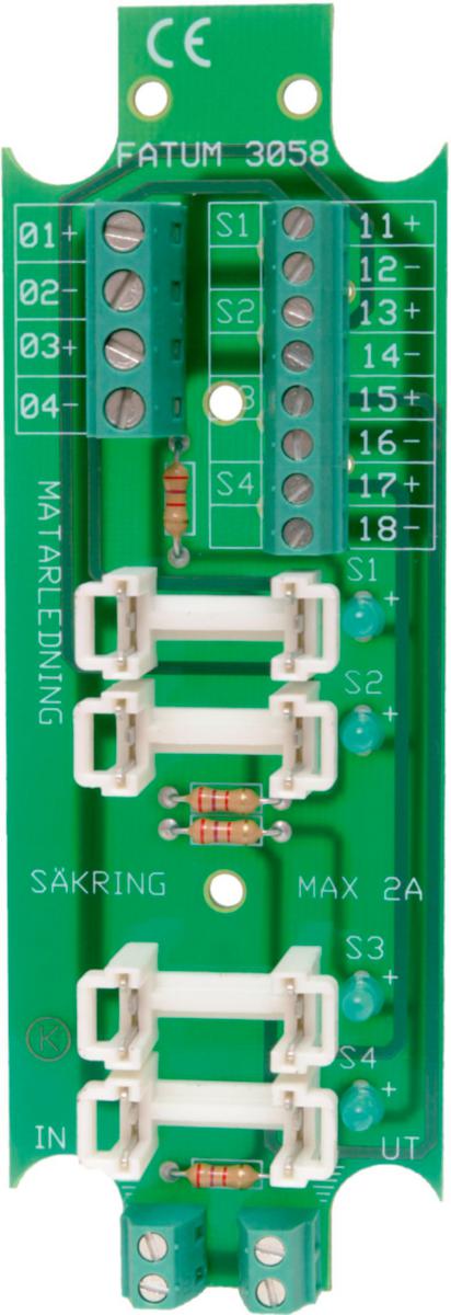 Säkringsplint 1 in till 4 ut - SÄKRINGSPLINT 4+ avsäkrad SKR Fatum Modul