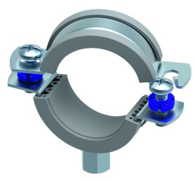 Klamma 225 63mm jirva gummiklädd m8-gänga - klammer gummi...