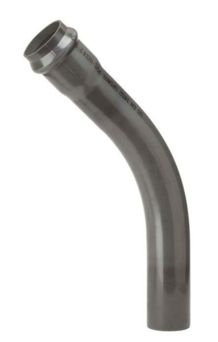 160x60gr pvc-tryckmuffböj med 1 muff - böjar pvc tryckrör...
